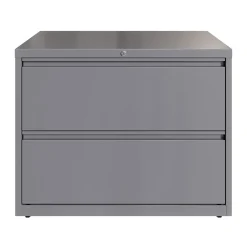 File Cabinets*Hirsh HL10000 Series 2-Drawer Lateral File Cabinet, Locking, Letter/Legal, Arctic Silver, 36" (23744)