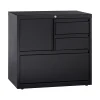 File Cabinets*Hirsh HL8000 Series 3-Drawer Lateral File Cabinet, Locking, Letter/Legal, Black, 30" (19628)
