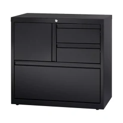 File Cabinets*Hirsh HL8000 Series 3-Drawer Lateral File Cabinet, Locking, Letter/Legal, Black, 30