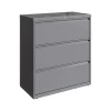 File Cabinets*Hirsh HL10000 Series 3-Drawer Lateral File Cabinet, Locking, Letter/Legal, Arctic Silver, 36" (23745)