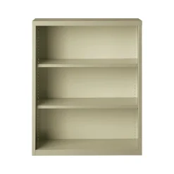 Bookcases*Hirsh HL8000 Series 42"H 3-Shelf Bookcase with Adjustable Shelves, Putty Steel (21989)