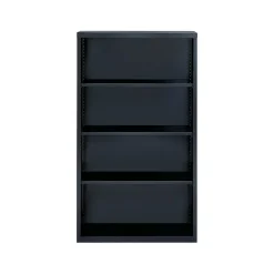 Bookcases*Hirsh HL8000 Series 60"H 4-Shelf Bookcase with Adjustable Shelves, Black Steel (21993)