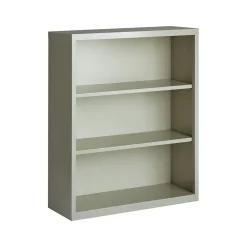 Bookcases*Hirsh HL8000 Series 42"H 3-Shelf Bookcase with Adjustable Shelves, Light Gray Steel (21991)