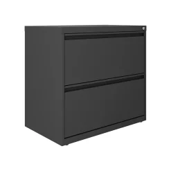File Cabinets*Hirsh Lateral 101 2-Drawer Lateral File Cabinet, Letter/Legal Size, Lockable, 27.75"H x 30"W x 17.63"D, Charcoal (24084)