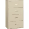 File Cabinets*HON 4 Drawers Lateral File, Letter/Legal, Putty, 30"W (BSX434LL)