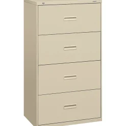 File Cabinets*HON 4 Drawers Lateral File, Letter/Legal, Putty, 30