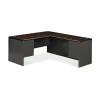 L-Desks*HON 38000 Series 2 Pc. Left L-Workstation, Mahogany/Charcoal (H38L6630NSL)