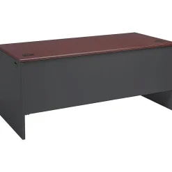 Computer Desks*HON 38000 Series 66" Single Pedestal Desk, Charcoal (38292LNS)
