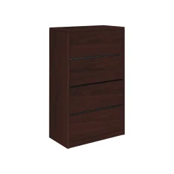 File Cabinets*HON 10500 Series 4-Drawer Lateral File Cabinet, Locking, Letter/Legal, Mahogany, 36"W (H10516.NN)