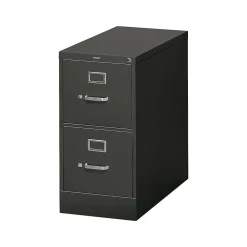 File Cabinets*HON 310 Series 2-Drawer Vertical File Cabinet, Letter Size, Lockable, 29"H x 15"W x 26.5"D, (312PP) Black