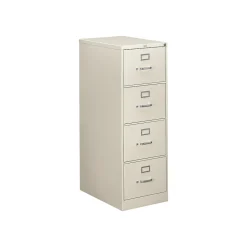 File Cabinets*HON 310 Series 4-Drawer Vertical File Cabinet, Legal Size, Lockable, 52"H x 18.25"W x 26.5"D, Light Gray (314CPQ)