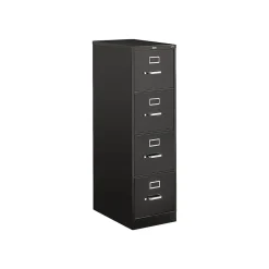 File Cabinets*HON 510 Series 4-Drawer Vertical File Cabinet, Locking, Letter, Black, 25"D (514PP)