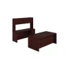 Office Desks*HON 10500 Series Executive Workstation, Desk, Credenza, Hutch, Mahogany (105DCH7298N)