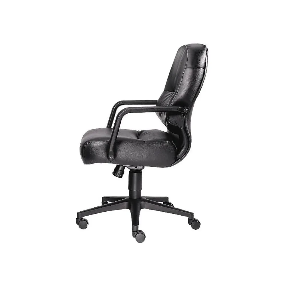 Office Chairs*HON 2090 Series Leather Executive Mid-Back Chair, Black (H2092SR11T)