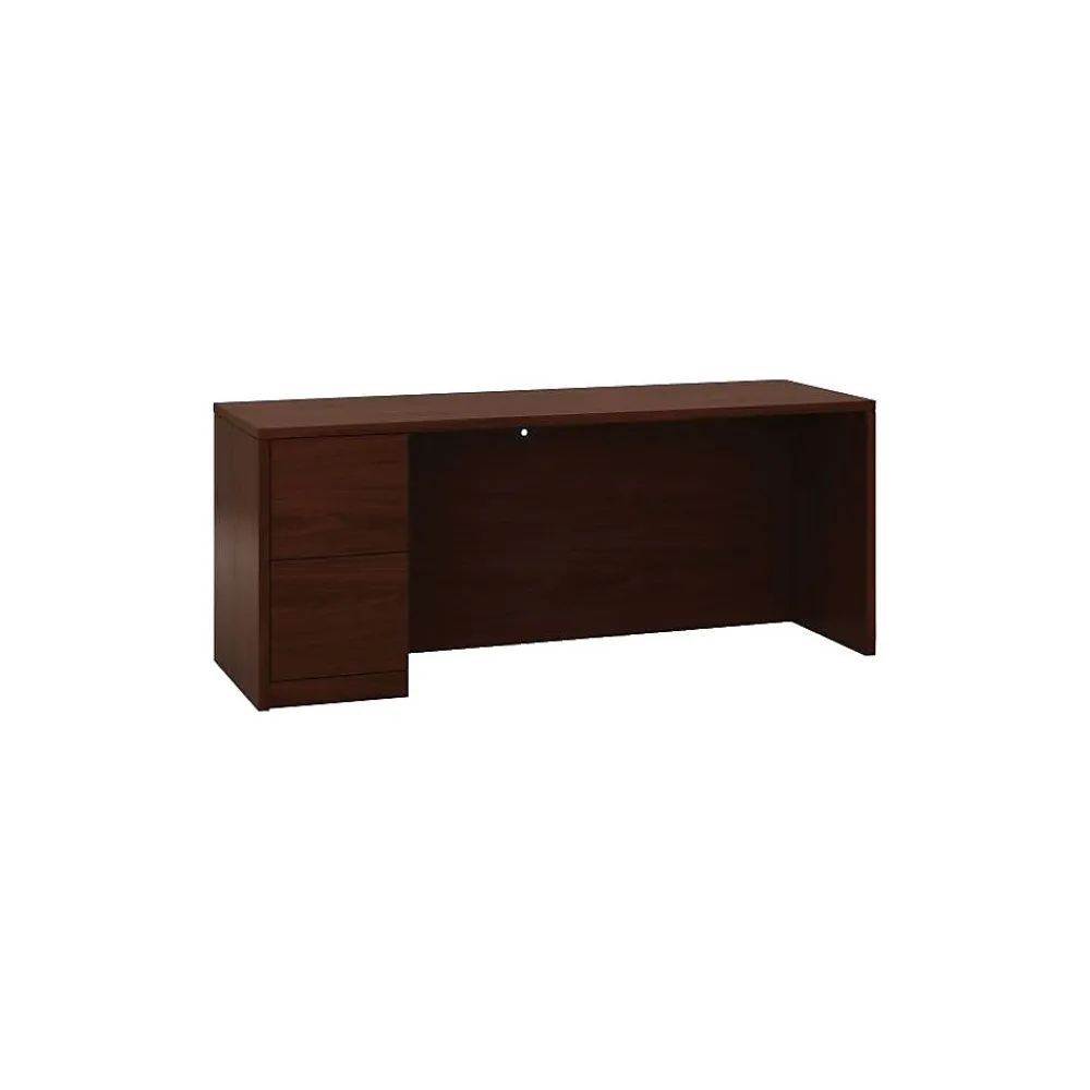 Computer Desks*HON ® 10500 Series Left Credenza, Mahogany, 29 1/2"H x 72"W x 24"D