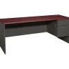 Office Desks*HON ® 38000 Series Right Pedestal Credenza, Mahogany/Charcoal, 29 1/2"H x 72"W x 24"D