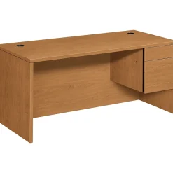 Computer Desks*HON ® 10500 Series Right Pedestal Desk, Harvest, 29 1/2