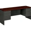 Computer Desks*HON ® 38000 Series Steel Kneespace Credenza with Locks, Charcoal, 72"W x 24"D x 29 1/2"H