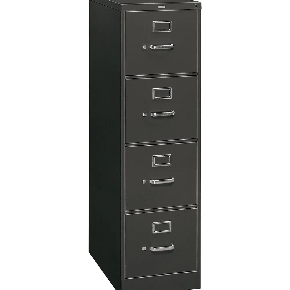 File Cabinets*HON 310 Series Vertical File Cabinet, 26 1/2" 4-Drawer, Letter Size, Charcoal