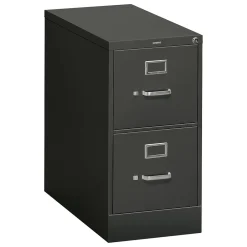 File Cabinets*HON 310 Series Vertical File Cabinet, Letter, 2-Drawer, Charcoal, 26 1/2"D