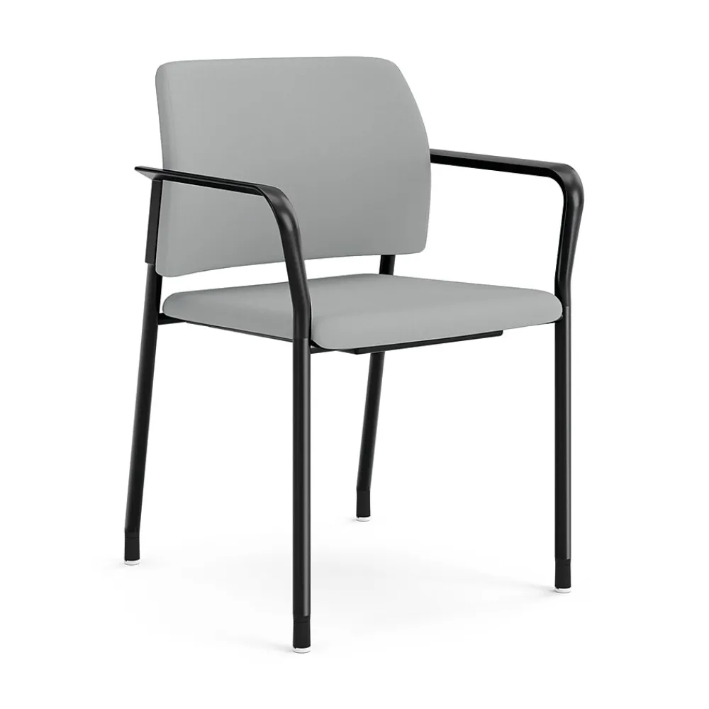 Folding & Stacking*HON Accommodate Vinyl Upholstered Guest Stacking Chair, /Textured Charcoal, 2/Pack (HSGS6.F.E.SX04.P7A) Flint