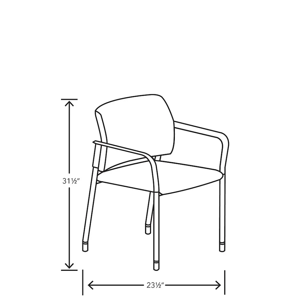 Folding & Stacking*HON Accommodate Vinyl Upholstered Guest Stacking Chair, /Textured Charcoal, 2/Pack (HSGS6.F.E.SX04.P7A) Flint