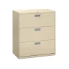 File Cabinets*HON Brigade 600 Series 3 File Drawers Lateral File Cabinet, Putty/Beige, Letter/Legal, 36"W (683LL)