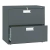 File Cabinets*HON Brigade 600 Series 2-Drawer Lateral File Cabinet, Locking, Letter/Legal, Charcoal, 30"W (H672.L.S)