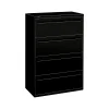 File Cabinets*HON Brigade 700 Series 4-Drawer Lateral File Cabinet, Locking, Black, Letter/Legal, 36"W (H784.L.P)