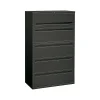 File Cabinets*HON Brigade 700 Series 5-Drawer Lateral File Cabinet, Locking, Letter/Legal, Charcoal, 42"W (795LS)
