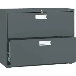 File Cabinets*HON Brigade 600 Series Lateral File Cabinet, A4/Legal/Letter, 2-Drawer, Charcoal, 36"W