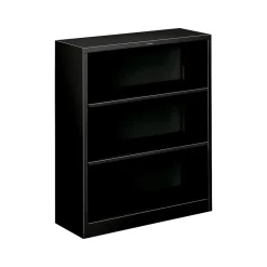Bookcases*HON Brigade 3 Shelf 41"H Bookcase, Black Steel(HS42ABCP)