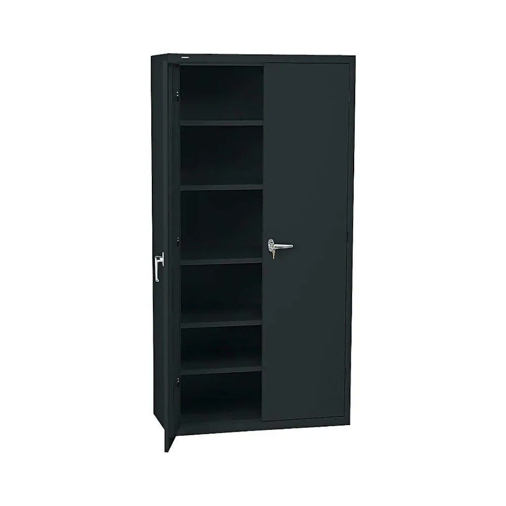 Storage Cabinets*HON Brigade 72" Steel Storage Cabinet with 5 Shelves, (SC1872P) Black