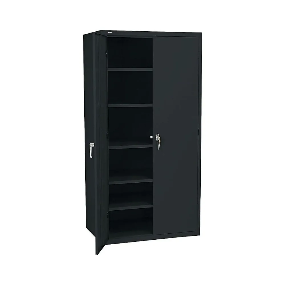 Storage Cabinets*HON Brigade 72" Steel Storage Cabinet with 5 Shelves, Black (SC2472P)