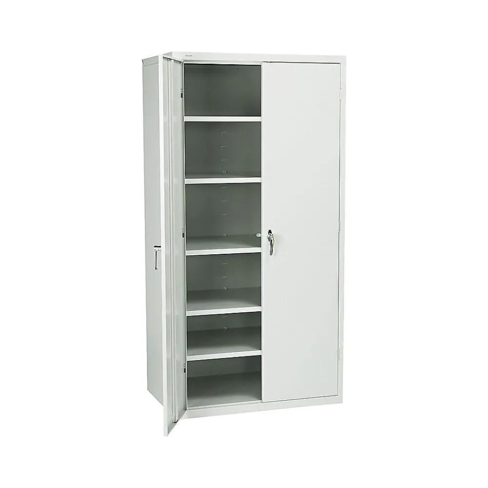 Storage Cabinets*HON Brigade 72" Steel Storage Cabinet with 5 Shelves, Light Gray (SC2472Q)