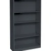 Bookcases*HON Brigade 59"H 4-Shelf Bookcase, Charcoal Metal (S60ABCS)