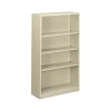 Bookcases*HON Brigade 4-Shelf Bookcase, 59"H x 34.5"W x 12.63"D, Putty Steel (S60ABCL)