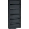 Bookcases*HON Brigade 6-Shelf Metal Bookcase, 81 1/8"H x 34 1/2"W x 12.63"D, Charcoal (S82ABCS)