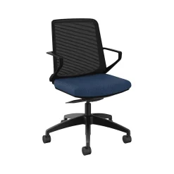 Office Chairs*HON Cliq Polyester Swivel Task Chair, Black/Apex Navy (CLQIMAPX13T)