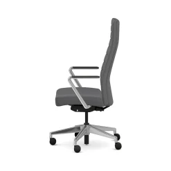 Office Chairs*HON Cofi Fabric Swivel Executive Chair, Graphite/Polished Aluminum (HCFEU.W0.STC.P.H.UR93.CHSTC09.PA)