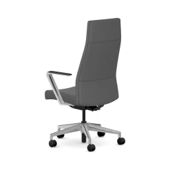 Office Chairs*HON Cofi Fabric Swivel Executive Chair, Graphite/Polished Aluminum (HCFEU.W0.STC.P.H.UR93.CHSTC09.PA)