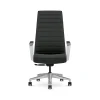 Office Chairs*HON Cofi Fabric Swivel Executive Chair, Black/Polished Aluminum (HCFEU.W0.STC.P.H.UR10.CHSTC09.PA)