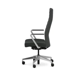 Office Chairs*HON Cofi Fabric Swivel Executive Chair, Black/Polished Aluminum (HCFEU.W0.STC.P.H.UR10.CHSTC09.PA)