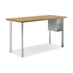 Computer Desks*HON Coze 54"W Desk w/U-Storage, and Silver (RPL2454N1P6S) Natural Recon