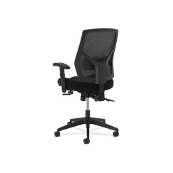 Office Chairs*HON Crio High-Back Task Chair, Mesh Back, Adjustable Arms, Adjustable Lumbar, Black Fabric (BSXVL582ES10T)