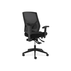 Office Chairs*HON Crio High-Back Task Chair, Mesh Back, Adjustable Arms, Adjustable Lumbar, Black Fabric (BSXVL582ES10T)