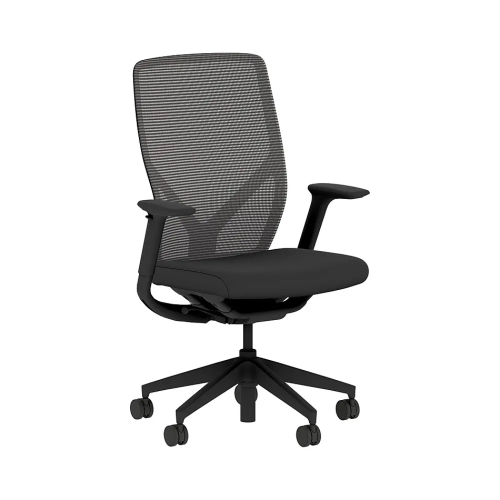 Office Chairs*HON Flexion Fabric/Mesh Swivel Task Chair, Black (HFXT1.F0.STC.A.H.IM.CU10.NL.SB.T)