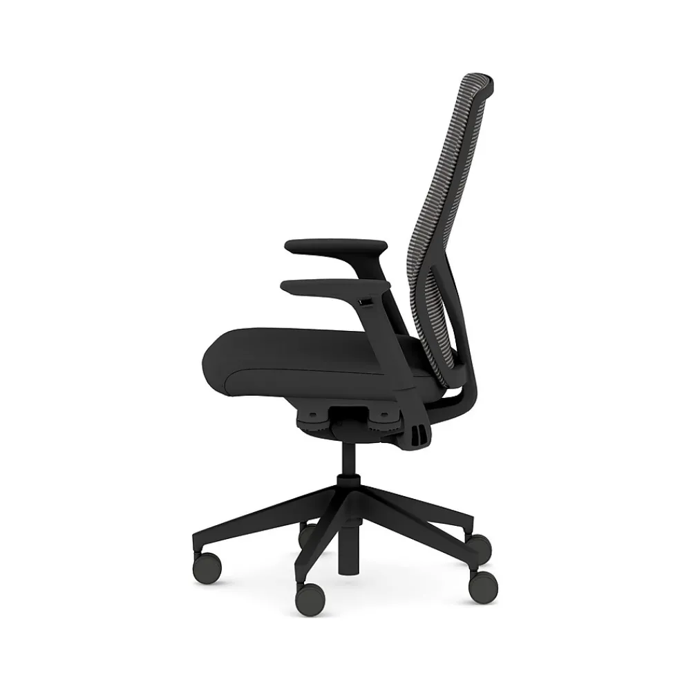 Office Chairs*HON Flexion Fabric/Mesh Swivel Task Chair, Black (HFXT1.F0.STC.A.H.IM.CU10.NL.SB.T)