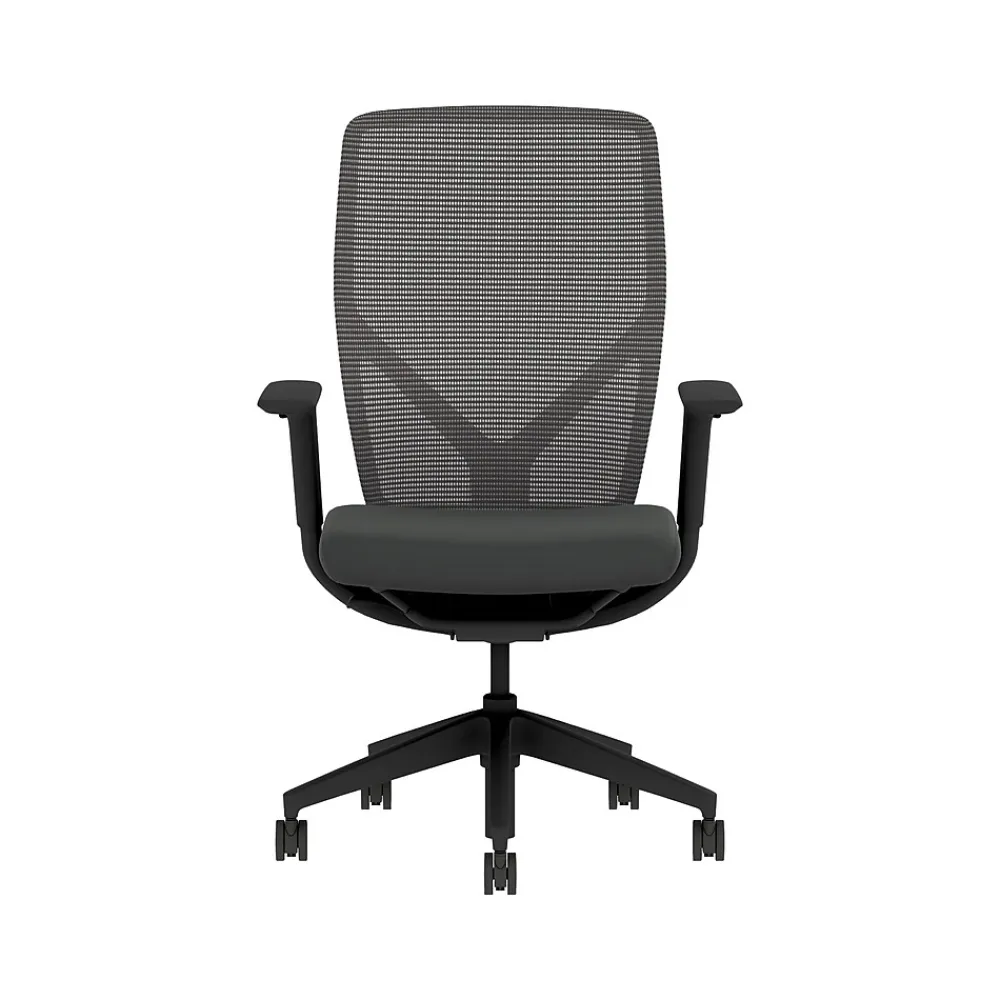 Office Chairs*HON Flexion Fabric/Mesh Swivel Task Chair, Black (HFXT1.F0.STC.A.H.IM.UR10.NL.SB.T)