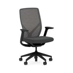 Office Chairs*HON Flexion Fabric/Mesh Swivel Task Chair, Black (HFXT1.F0.STC.A.H.IM.UR10.NL.SB.T)